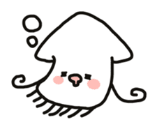 Cute squid's sticker #7131637