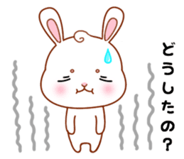 Rabbit with 40 emotion or pattern sticker #7132433