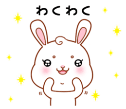Rabbit with 40 emotion or pattern sticker #7132435