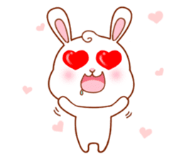 Rabbit with 40 emotion or pattern sticker #7132436