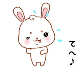 Rabbit with 40 emotion or pattern sticker #7132438