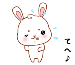 Rabbit with 40 emotion or pattern sticker #7132438
