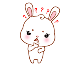 Rabbit with 40 emotion or pattern sticker #7132442