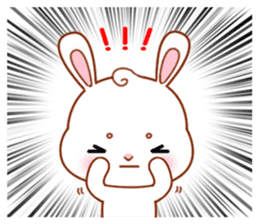 Rabbit with 40 emotion or pattern sticker #7132444