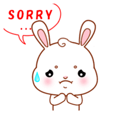 Rabbit with 40 emotion or pattern sticker #7132449