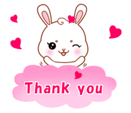 Rabbit with 40 emotion or pattern sticker #7132450