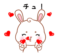 Rabbit with 40 emotion or pattern sticker #7132456