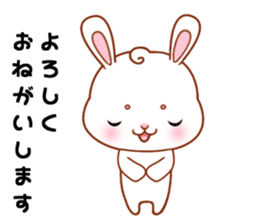 Rabbit with 40 emotion or pattern sticker #7132457