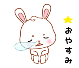 Rabbit with 40 emotion or pattern sticker #7132459