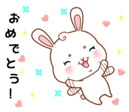Rabbit with 40 emotion or pattern sticker #7132460