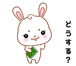 Rabbit with 40 emotion or pattern sticker #7132461