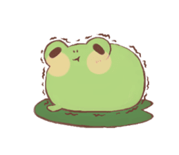 Motivated chick and Lackadaisical frog sticker #7132631