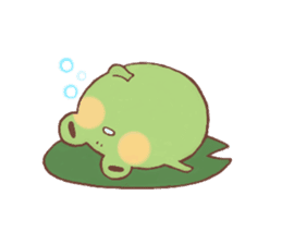 Motivated chick and Lackadaisical frog sticker #7132645