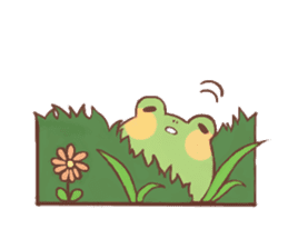 Motivated chick and Lackadaisical frog sticker #7132654