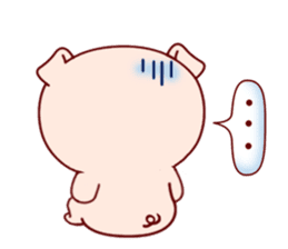 Pig with 40 emotion or pattern sticker #7132992