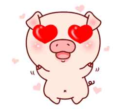 Pig with 40 emotion or pattern sticker #7132996