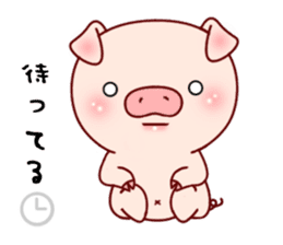 Pig with 40 emotion or pattern sticker #7132999