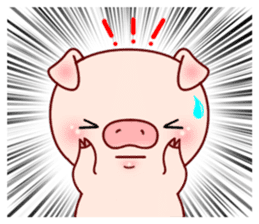 Pig with 40 emotion or pattern sticker #7133004