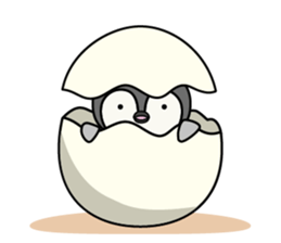 Cute emperor penguin chicks 3 sticker #7135465