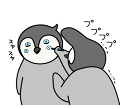 Cute emperor penguin chicks 3 sticker #7135478