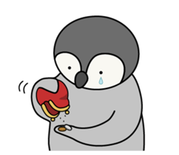 Cute emperor penguin chicks 3 sticker #7135486