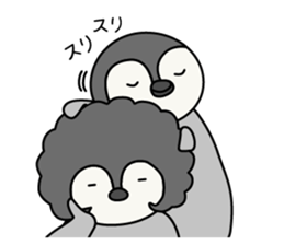 Cute emperor penguin chicks 3 sticker #7135491