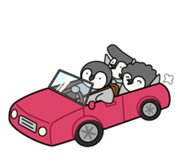 Cute emperor penguin chicks 3 sticker #7135498