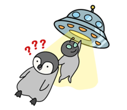 Cute emperor penguin chicks 3 sticker #7135503