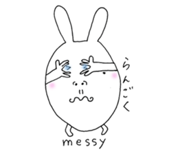 Mikawa rabbit also speak Kansai dialect sticker #7135505