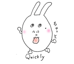 Mikawa rabbit also speak Kansai dialect sticker #7135508