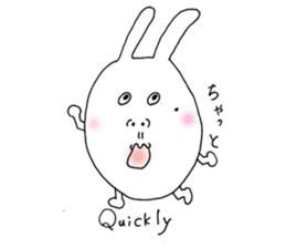 Mikawa rabbit also speak Kansai dialect sticker #7135508