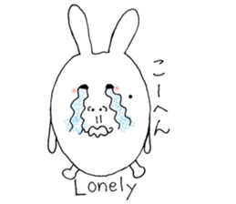 Mikawa rabbit also speak Kansai dialect sticker #7135510