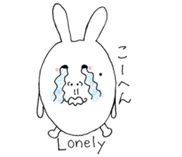 Mikawa rabbit also speak Kansai dialect sticker #7135510