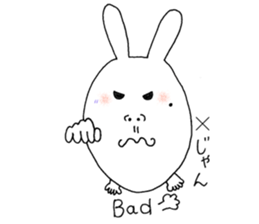 Mikawa rabbit also speak Kansai dialect sticker #7135514