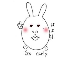 Mikawa rabbit also speak Kansai dialect sticker #7135515