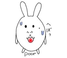 Mikawa rabbit also speak Kansai dialect sticker #7135517