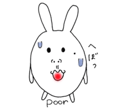 Mikawa rabbit also speak Kansai dialect sticker #7135517