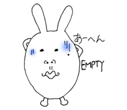 Mikawa rabbit also speak Kansai dialect sticker #7135518