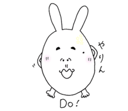 Mikawa rabbit also speak Kansai dialect sticker #7135520