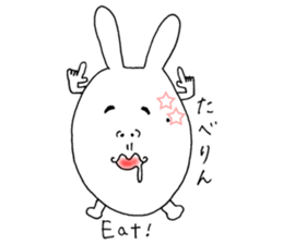 Mikawa rabbit also speak Kansai dialect sticker #7135521