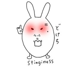 Mikawa rabbit also speak Kansai dialect sticker #7135522