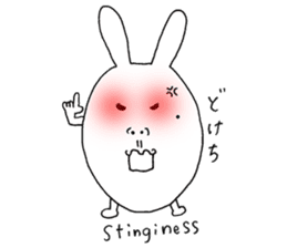 Mikawa rabbit also speak Kansai dialect sticker #7135522