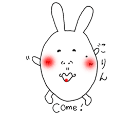 Mikawa rabbit also speak Kansai dialect sticker #7135524