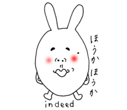 Mikawa rabbit also speak Kansai dialect sticker #7135526