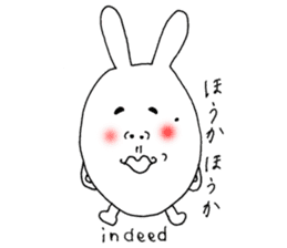 Mikawa rabbit also speak Kansai dialect sticker #7135526