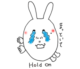 Mikawa rabbit also speak Kansai dialect sticker #7135527