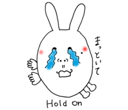 Mikawa rabbit also speak Kansai dialect sticker #7135527