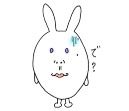 Mikawa rabbit also speak Kansai dialect sticker #7135529