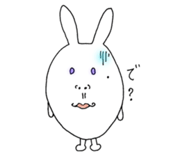 Mikawa rabbit also speak Kansai dialect sticker #7135529