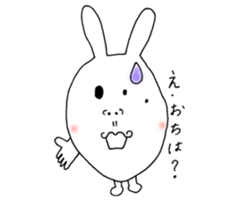 Mikawa rabbit also speak Kansai dialect sticker #7135537